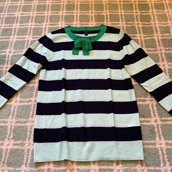 J. Crew Sweaters - J Crew stripe merino sweater: S